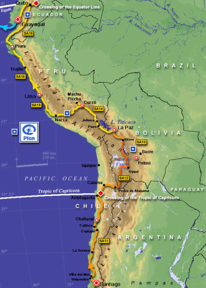 Inca Map With Major Cities
